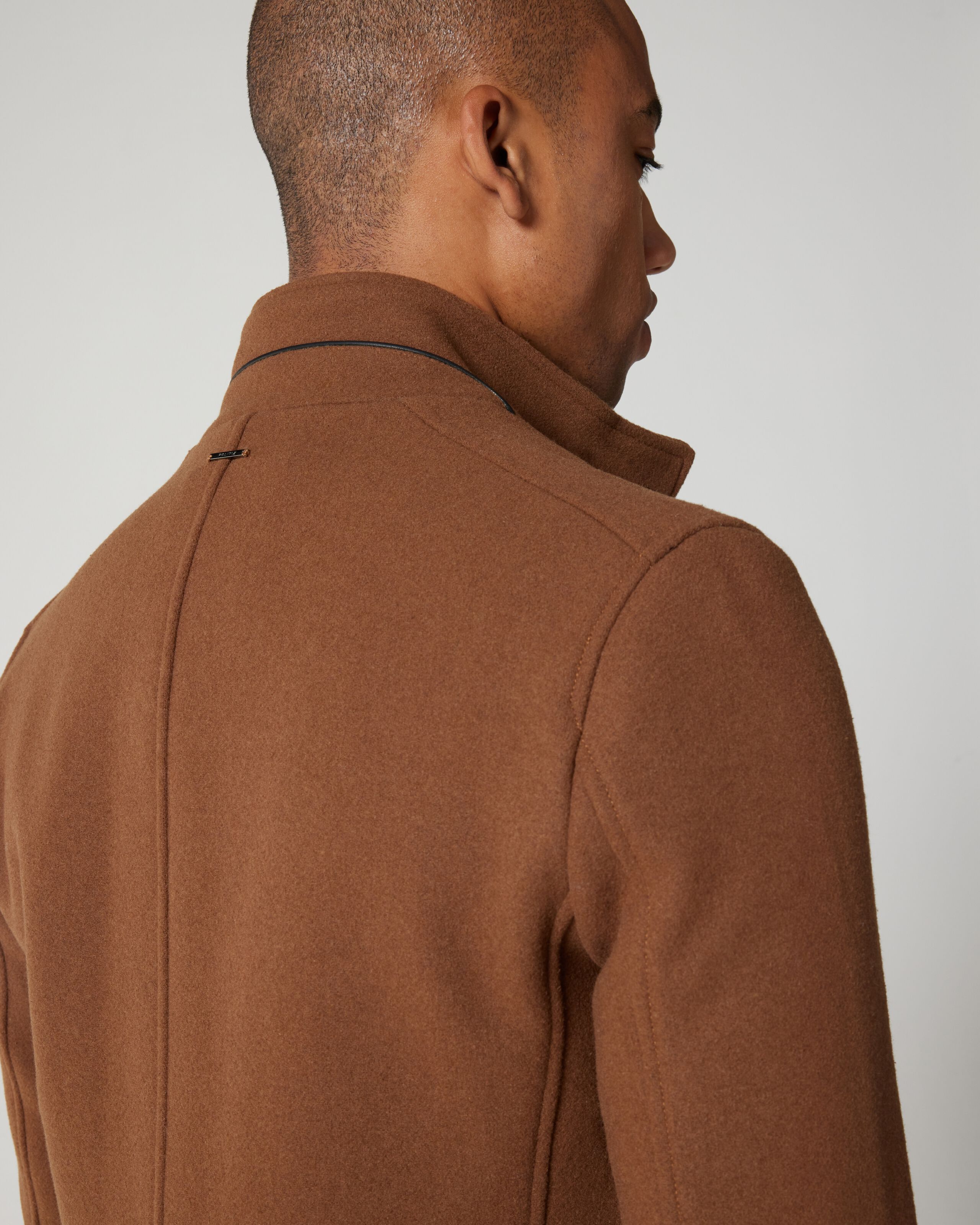 Tan wool discount blend coat